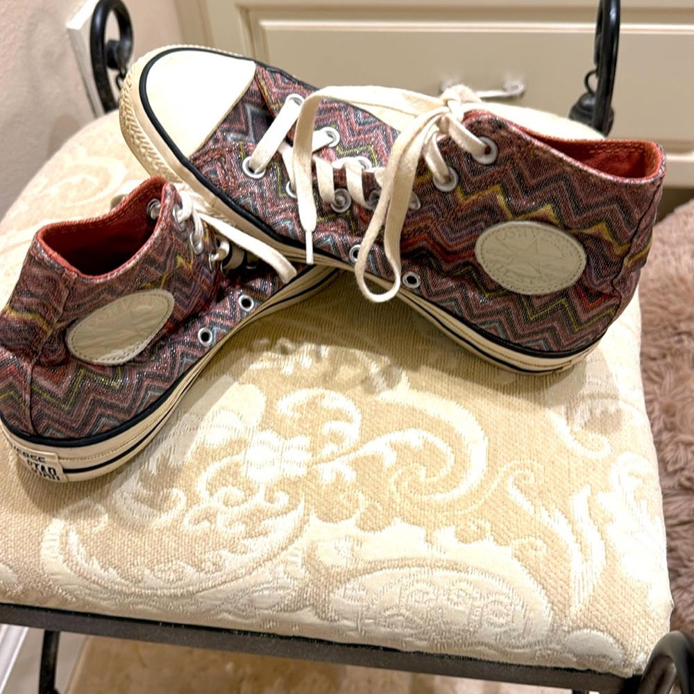 Converse All-Star Missoni high top sneakers, multicolor, size 6 1/2.